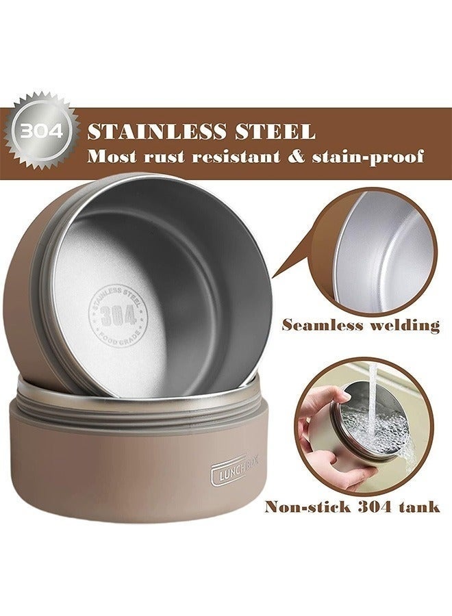 Arabest Stainless Steel Bento Box Adult Lunch Box, Portable Insulated Food Lunch Container Set with Thermal Lunch Box, 4 Separate Stackable Lunch Container for Adult Kids Men Women. - Image 4